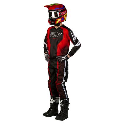 Maillot cross Fly F-16 - RAZE - ENFANT - Noir / Rouge