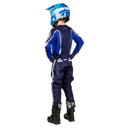 Maillot cross Fly F-16 - RAZE - ENFANT - Bleu / Blanc