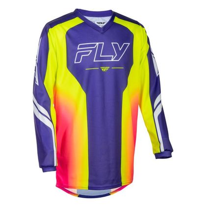 Maillot cross Fly F-16 - RAZE - ENFANT - Purple/Red/Yellow Ref : FL2063 