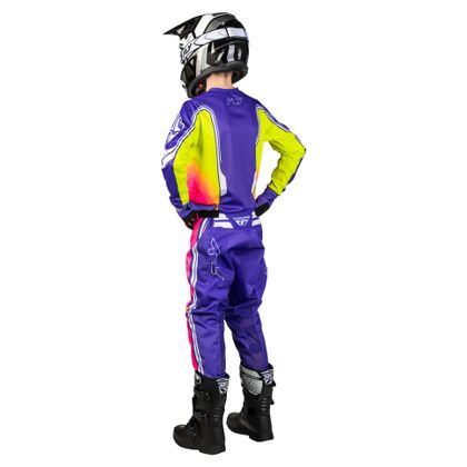 Maillot cross Fly F-16 - RAZE - ENFANT - Purple/Red/Yellow