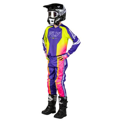 Maillot cross Fly F-16 - RAZE - ENFANT - Purple/Red/Yellow