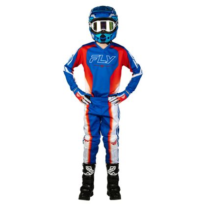 Maillot cross Fly F-16 - RAZE - ENFANT - Rouge / Bleu