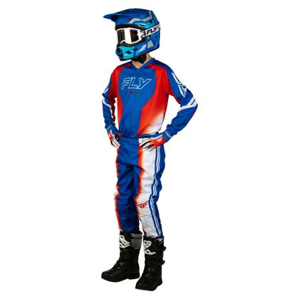 Maillot cross Fly F-16 - RAZE - ENFANT - Rouge / Bleu