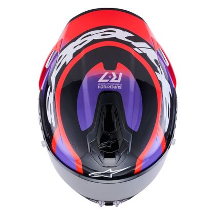 Casque intégral Alpinestars S-R7 LUMEN BRILLANT - Noir / Violet