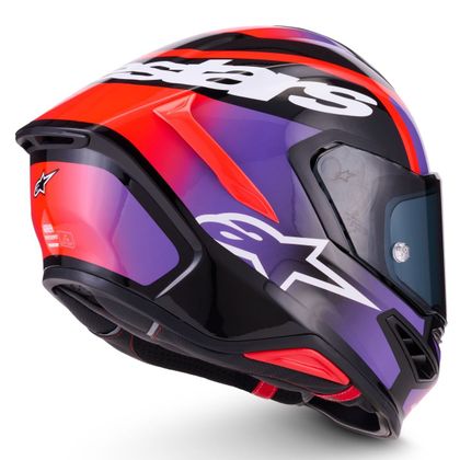 Casque intégral Alpinestars S-R7 LUMEN BRILLANT - Noir / Violet