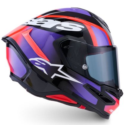 Casque intégral Alpinestars S-R7 LUMEN BRILLANT - Noir / Violet