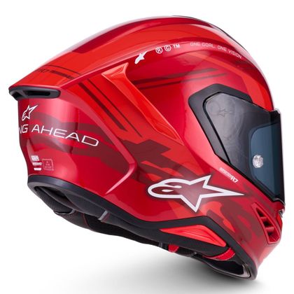 Casque intégral Alpinestars S-R7 A-CORE BRILLANT - Rouge / Blanc