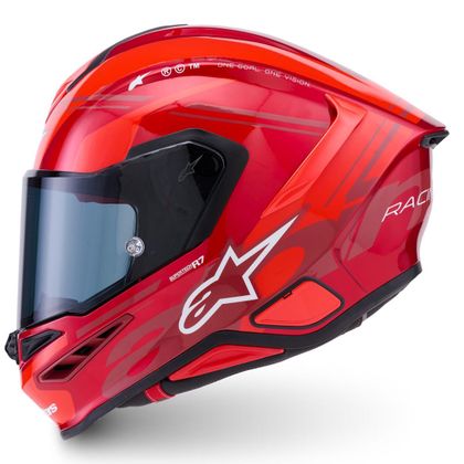 Casque intégral Alpinestars S-R7 A-CORE BRILLANT - Rouge / Blanc