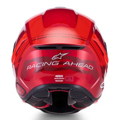 Casque intégral Alpinestars S-R7 A-CORE BRILLANT - Rouge / Blanc