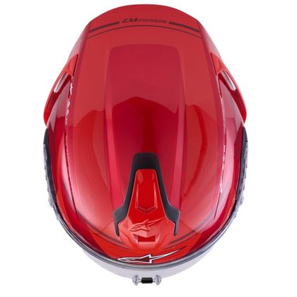 Casque intégral Alpinestars S-R7 A-CORE BRILLANT - Rouge / Blanc