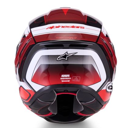 Casque intégral Alpinestars S-R7 KINETIS BRILLANT - Noir / Rouge