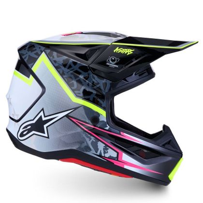 Kask cross Alpinestars S-M7 BLASTER 2027 - Czarny / Biały