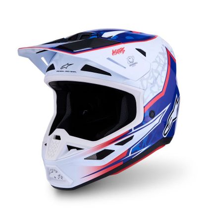 Kask cross Alpinestars S-M7 BLASTER 2027 - Biały / Czerwony Nr ref.: AP4450 