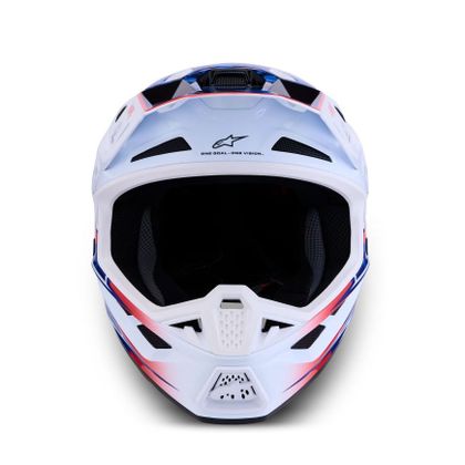 Kask cross Alpinestars S-M7 BLASTER 2027 - Biały / Czerwony