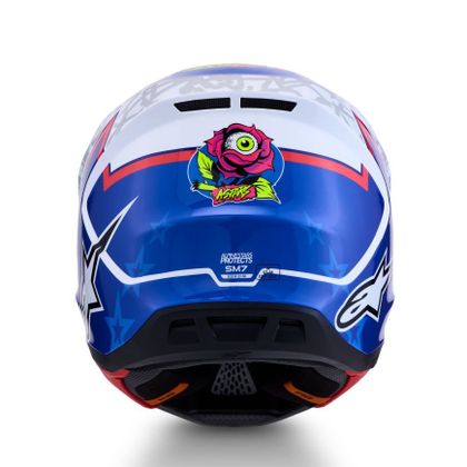 Kask cross Alpinestars S-M7 BLASTER 2027 - Biały / Czerwony