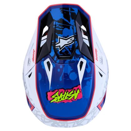 Kask cross Alpinestars S-M7 BLASTER 2027 - Biały / Czerwony