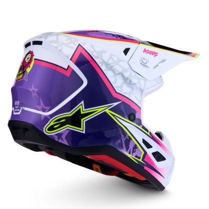 Casque cross Alpinestars S-M7 BLASTER 2027 - Violet / Blanc