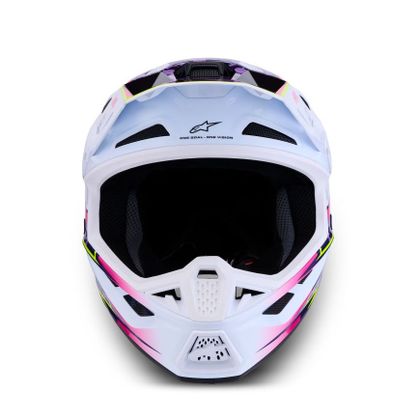 Casque cross Alpinestars S-M7 BLASTER 2027 - Violet / Blanc