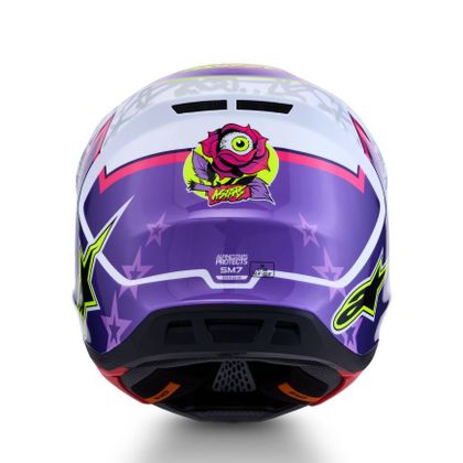 Casque cross Alpinestars S-M7 BLASTER 2027 - Violet / Blanc