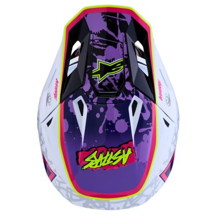 Casque cross Alpinestars S-M7 BLASTER 2027 - Violet / Blanc