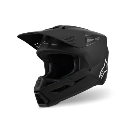 Alpinestars S-M3 SOLID 2025 Kruishelm - Zwart / Wit Ref: AP3957 