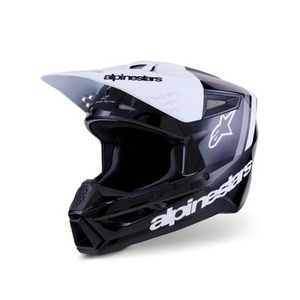 Alpinestars S-M3 RADIUM 2025 Kruishelm - Zwart / Wit Ref: AP3961 