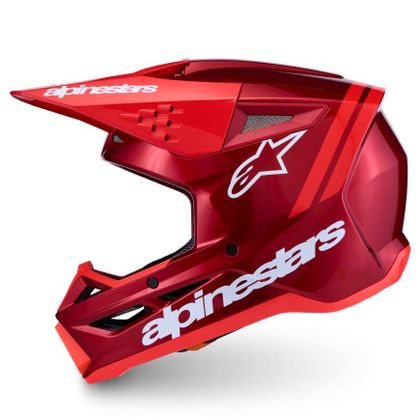 Casque cross Alpinestars S-M3 RADIUM 2027 - Rouge / Rouge