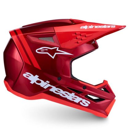 Casque cross Alpinestars S-M3 RADIUM 2027 - Rouge / Rouge