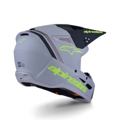 Alpinestars S-M3 RADIUM 2025 Kruishelm - Grijs / Geel