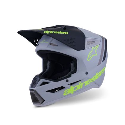 Alpinestars S-M3 RADIUM 2025 Kruishelm - Grijs / Geel Ref: AP3963 