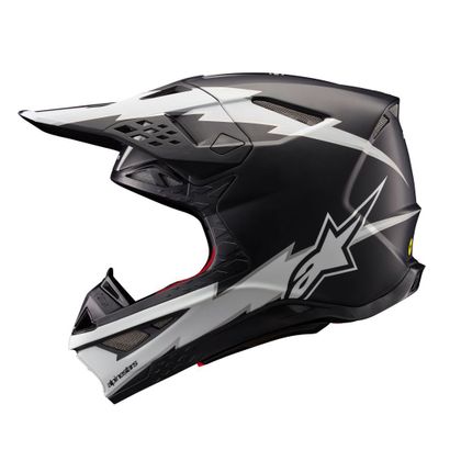 Alpinestars S-M7 DASH 2025 Cross-Helm - Schwarz / Weiß