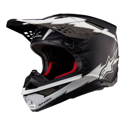 Alpinestars S-M7 DASH 2025 Cross-Helm - Schwarz / Weiß Ref : AP4053 