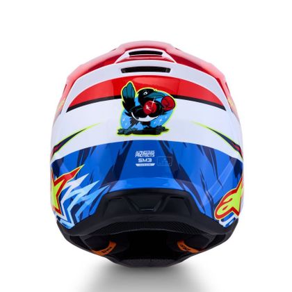 Casque cross Alpinestars S-M3 FALCON 2027 - Rouge / Bleu