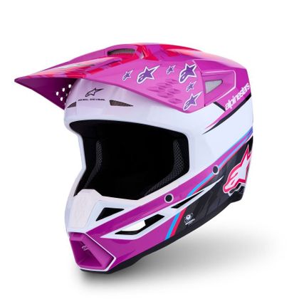 Casque cross Alpinestars S-M3 FALCON 2027 - Violet / Gris Ref : AP4455 