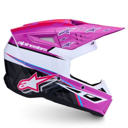 Casque cross Alpinestars S-M3 FALCON 2027 - Violet / Gris