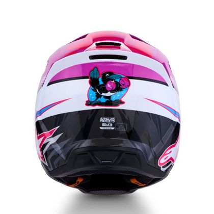 Casque cross Alpinestars S-M3 FALCON 2027 - Violet / Gris