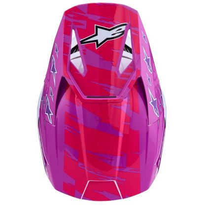 Casque cross Alpinestars S-M3 FALCON 2027 - Violet / Gris