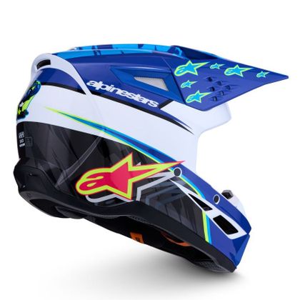 Casque cross Alpinestars S-M3 FALCON 2027 - Bleu / Blanc