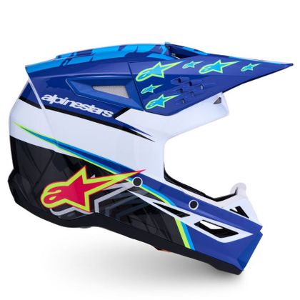 Casque cross Alpinestars S-M3 FALCON 2027 - Bleu / Blanc