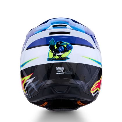Casque cross Alpinestars S-M3 FALCON 2027 - Bleu / Blanc