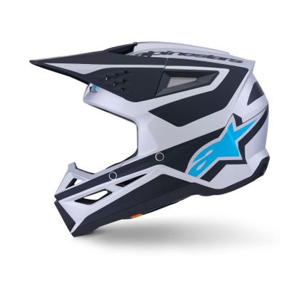 Alpinestars S-M3 HEAT 2025 Cross helmet - Grey / Blue