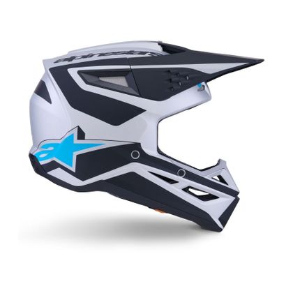 Alpinestars S-M3 HEAT 2025 Cross helmet - Grey / Blue