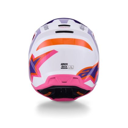 Alpinestars S-M3 HEAT 2025 Cross helmet - White / Purple