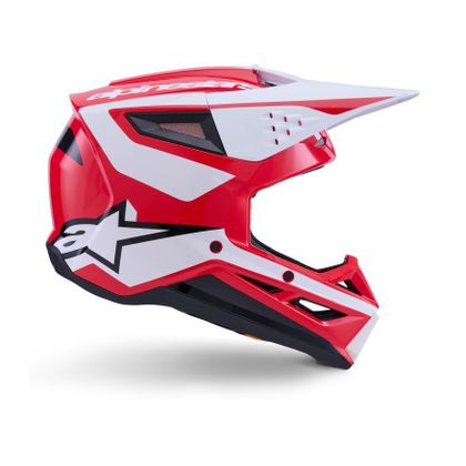 Alpinestars S-M3 HEAT 2025 Cross-Helm - Rot / Weiß
