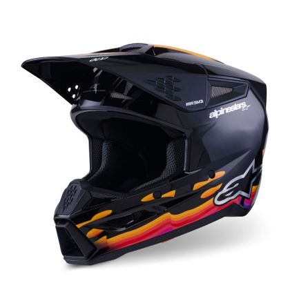 Casque cross Alpinestars S-M3 FORCE 2026 - Noir / Blanc Ref : AP3968 