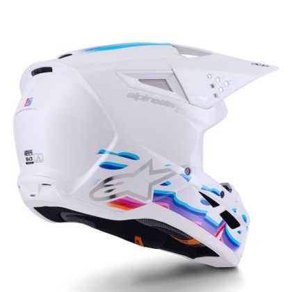 Casque cross Alpinestars S-M3 FORCE 2026 - Blanc