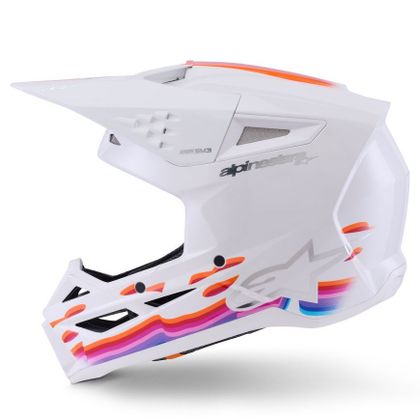 Casque cross Alpinestars S-M3 FORCE 2026 - Blanc