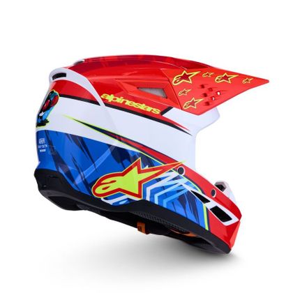Casque cross Alpinestars S-M3 FALCON ENFANT - Rouge / Bleu
