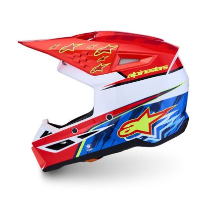 Casque cross Alpinestars S-M3 FALCON ENFANT - Rouge / Bleu