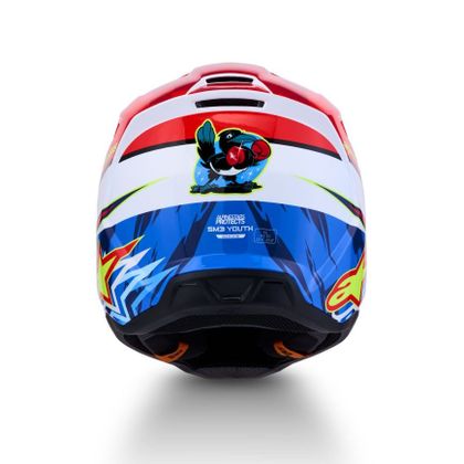 Casque cross Alpinestars S-M3 FALCON ENFANT - Rouge / Bleu